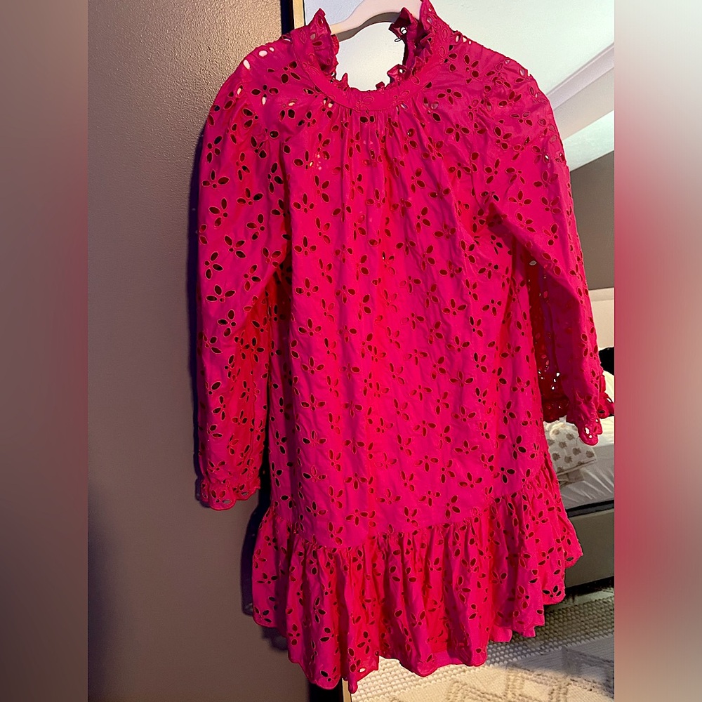 Jcrew pink Summer eyelet dress